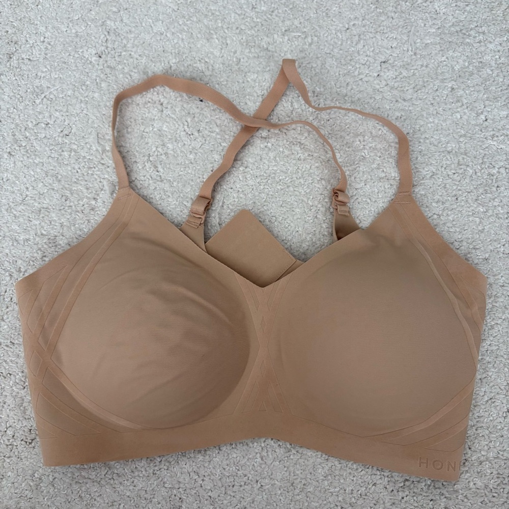 Honeylove Wireless Crossover Nude Bra